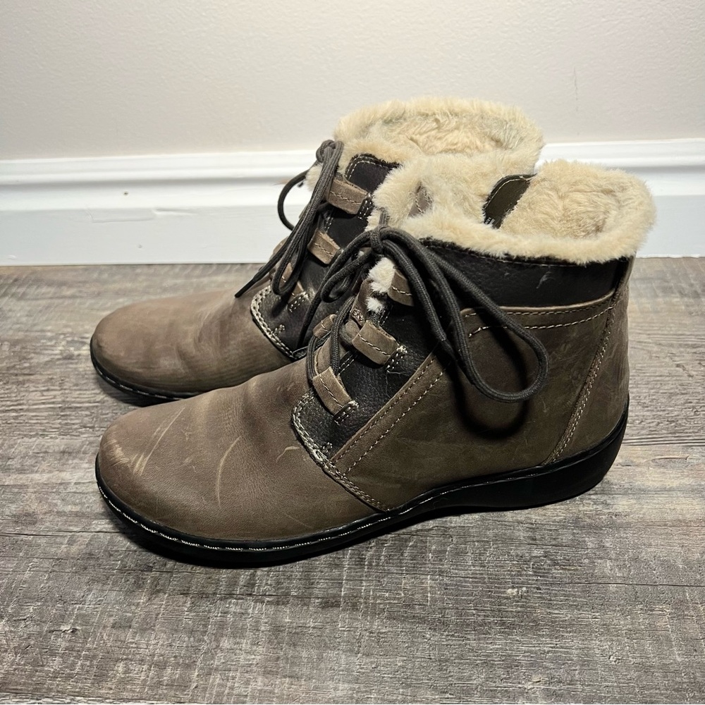 Clarks Brown Ankle Boots
